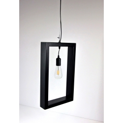 Lampa wisząca metalowa LOFT  czarna